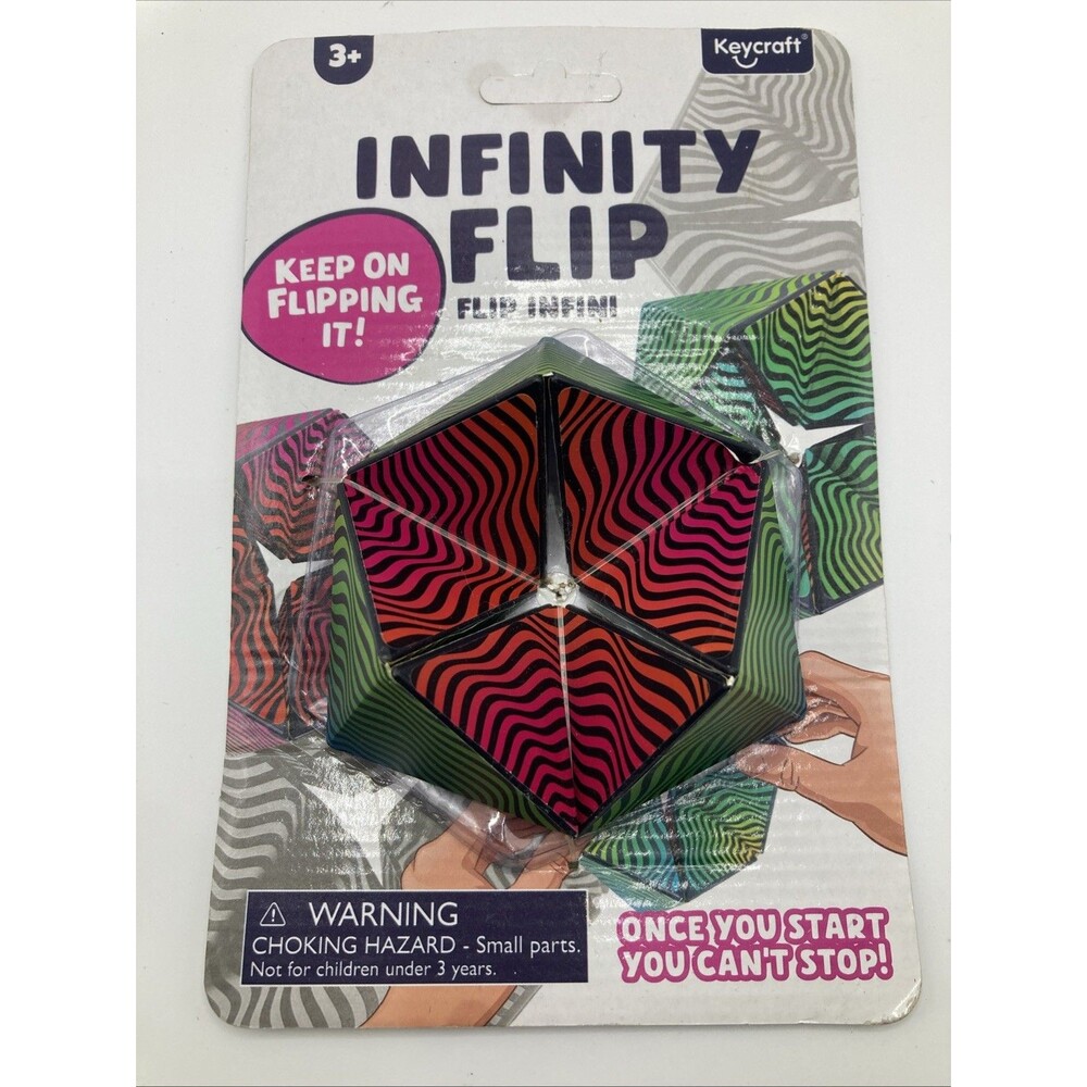 NEW Keycraft Infinity Flip Cube 3D Puzzle Fidget Toy Brain Teaser NV605